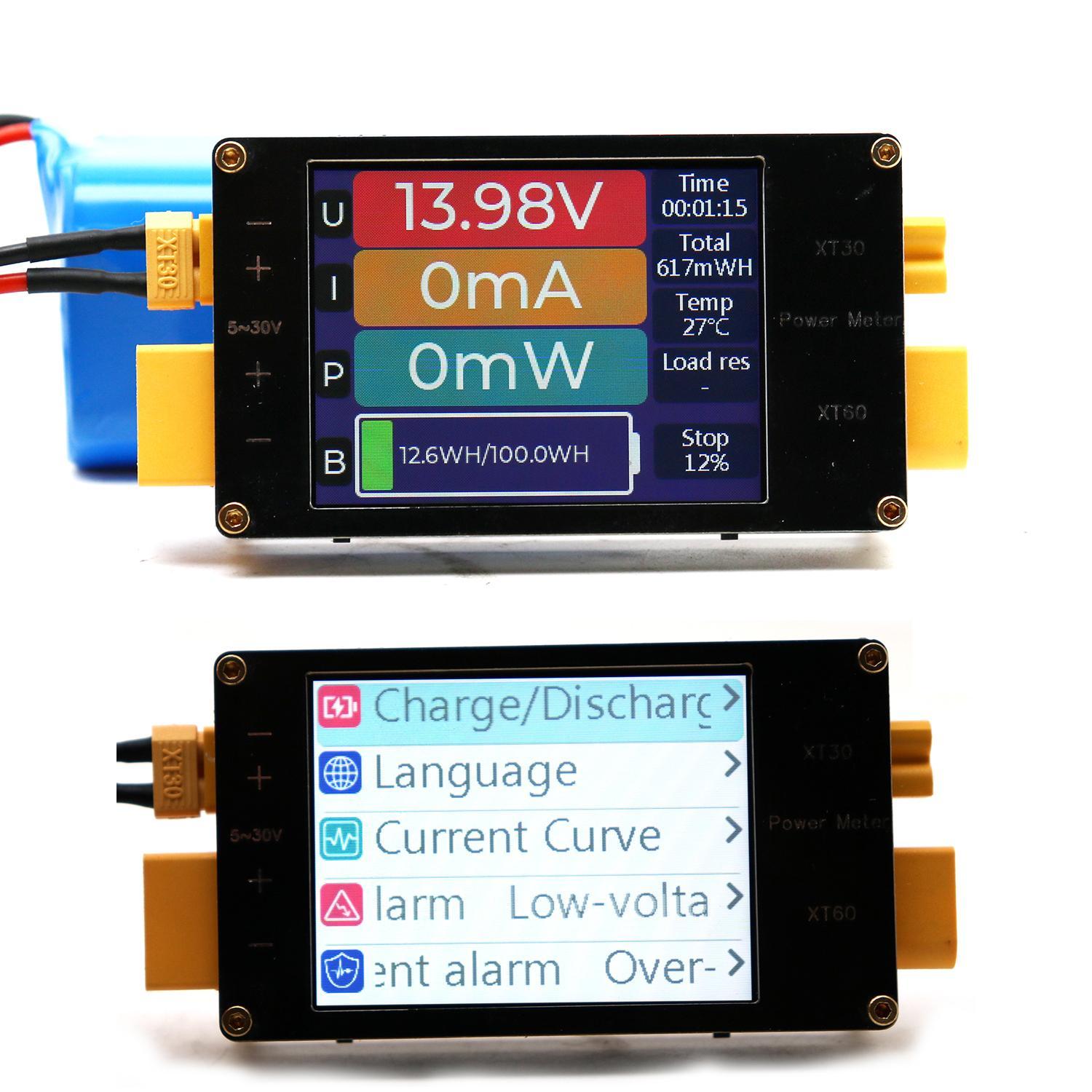 Drone Battery Voltage Checker - شاشة عرض 2.4 بوصة لقياس الطاقة