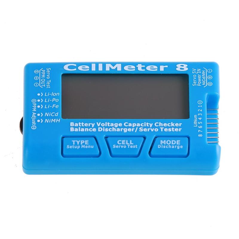 Drone Battery Voltage Checker - Cellmeter 8 مدقق البطارية الرقمية 2S-8S
