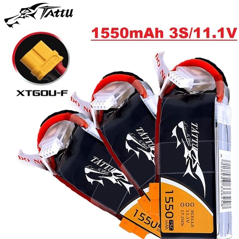 Drone Battery 3S - بطارية TATTU-LiPo لطائرة هليكوبتر RC ،