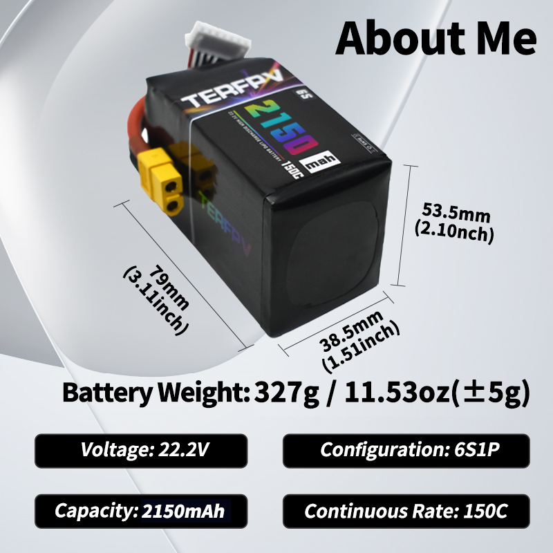 بطارية ليثيوم بوليمر TERFPV 6S - مراجعة Drone Battery Plate وسعره