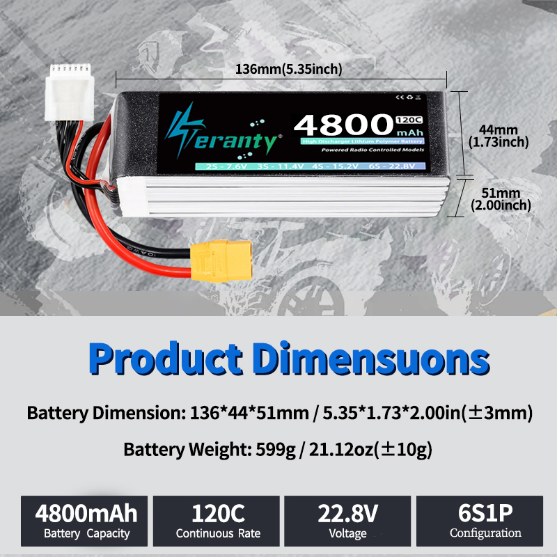بطارية ليثيوم بوليمر TERANTY 6 - مراجعة Drone Battery Plate وسعره