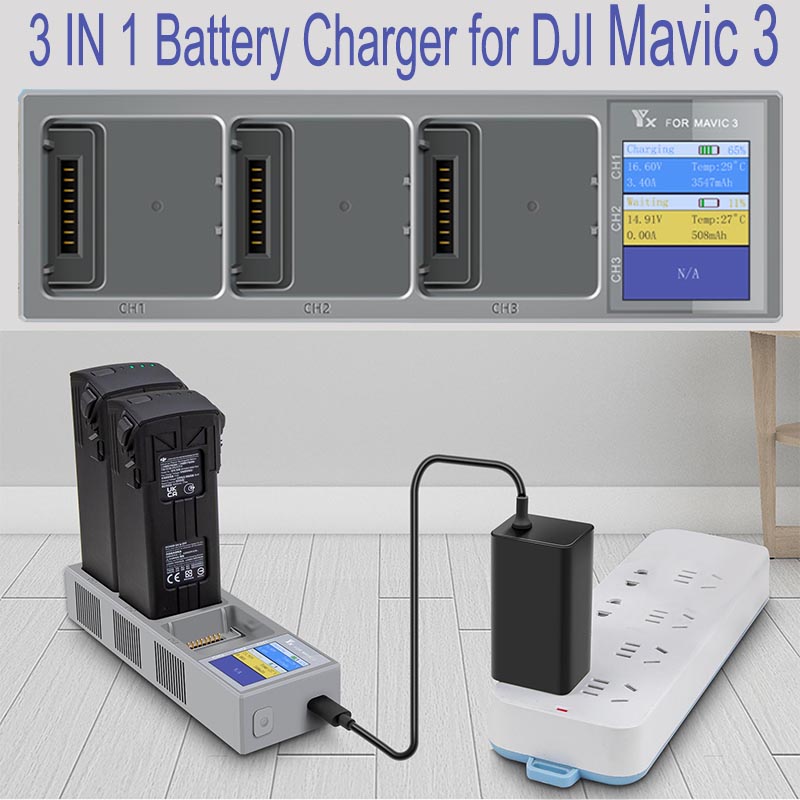 3 في 1 شاحن بطارية ل DJI Mavic - مراجعة Drone Battery Parallel Board وسعره