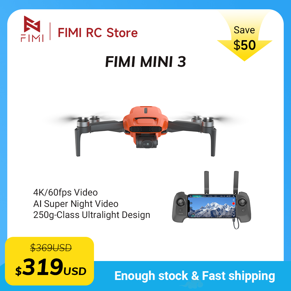 طائرة بدون طيار FIMI MINI 3 مع - مراجعة Drone Battery Smart وسعره