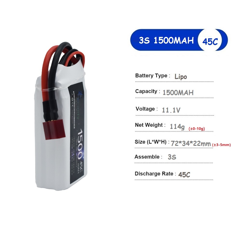 11.1 فولت بطارية ليبو 3S 1500  - مراجعة Drone Battery 3S وسعره