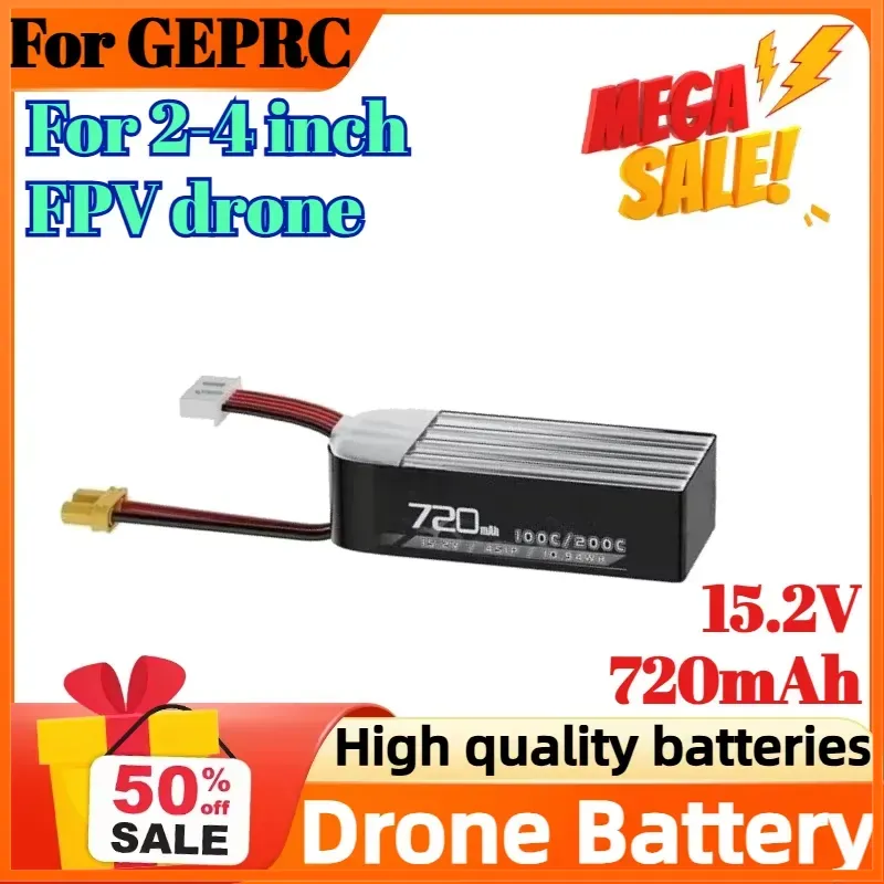 بطارية 4S 15.2V 720mAh 100C لي - مراجعة Drone Battery High Voltage وسعره