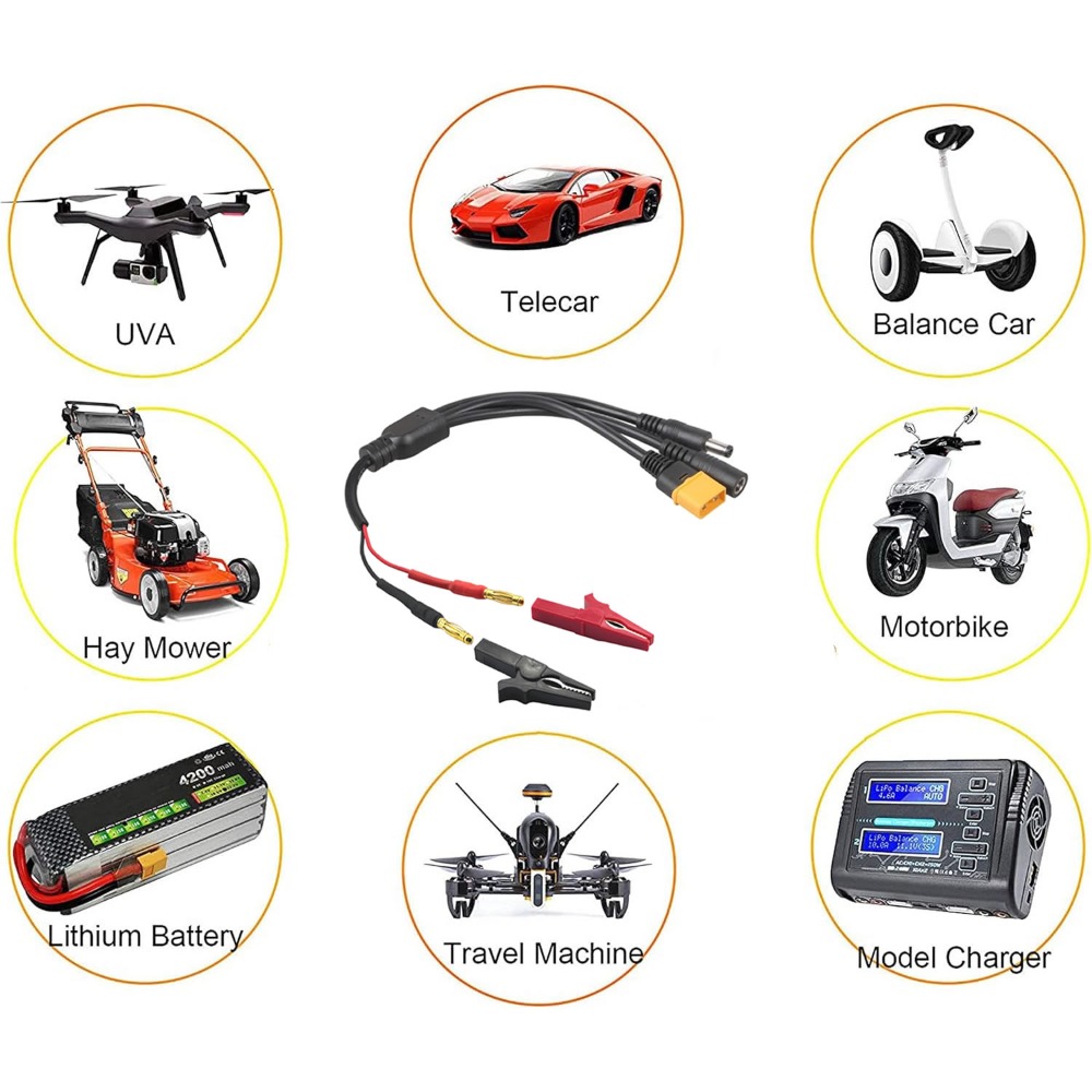كابل محول 5 في 1 من XT60 إلى ق - مراجعة Drone Battery Lipo وسعره